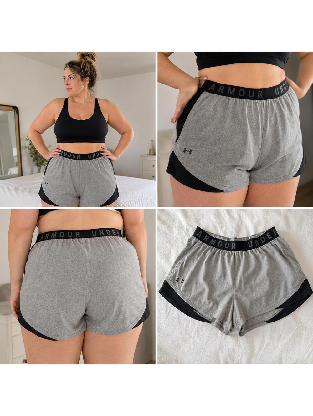 🖤 Under Armour High Waist Shorts Flattering Fit